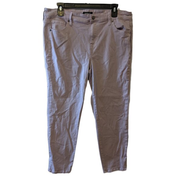 Womens Buffalo David Bitton Lilac Purple Soft Stretch Ankle Pants Jeans Comfy 14 - Picture 2 of 9